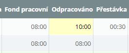 Pokud je některá spočítaná hodnota přepsána ručně, pole bude zvýrazněno žlutou barvou. Obr. 7: Přepis hodnoty Obr.