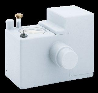Hmax Qmax Příkon Napájení Objem Vstup pro WC Připojení odpad TC30715800 11 m 4,5 l/s 600 W 230 V 2 l 100 mm 40 mm HOMA Drain POWER GRP Kompaktní jednotka s jedním čerpadlem pro odčerpávání odpadní