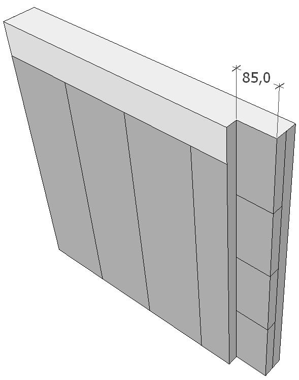 boční hrany (b2) pro průběžné napojení panelu DEKPANEL D 81