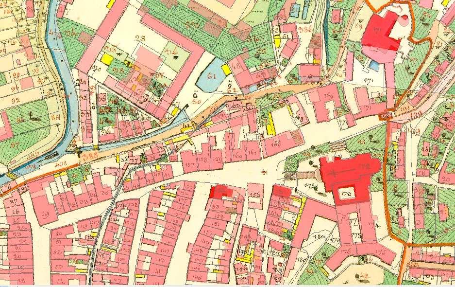 3. Zpracování dat Z toho vyplývá jednak důvod použití transformace Spline v případě plánu města Šternberk z roku 1890 (M0069659) a také to, že se zde nelze střední kvadratickou chyboou příliš řídit.