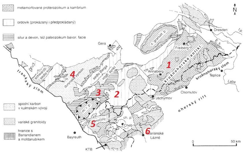 zejména v pleistocénu) obnaţily hlubší stavbu orogénu, kterou dnes názorně ukazují geologické mapy (Cháb 1983).