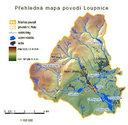2.2.4 Loupnice Levostranným přítokem Bíliny je také Loupnice; vlévá se do ní na jejím 54,8 ř. km. v nadmořské výšce 228,4 m.