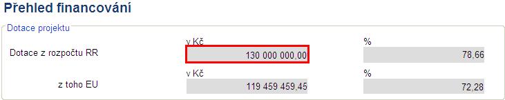 ~ 85 ~ Pole Pořadí žádosti o platbu (číslo v rámci daného finančního plánu) a pole Z toho investiční (Kč) se vyplňují automaticky.