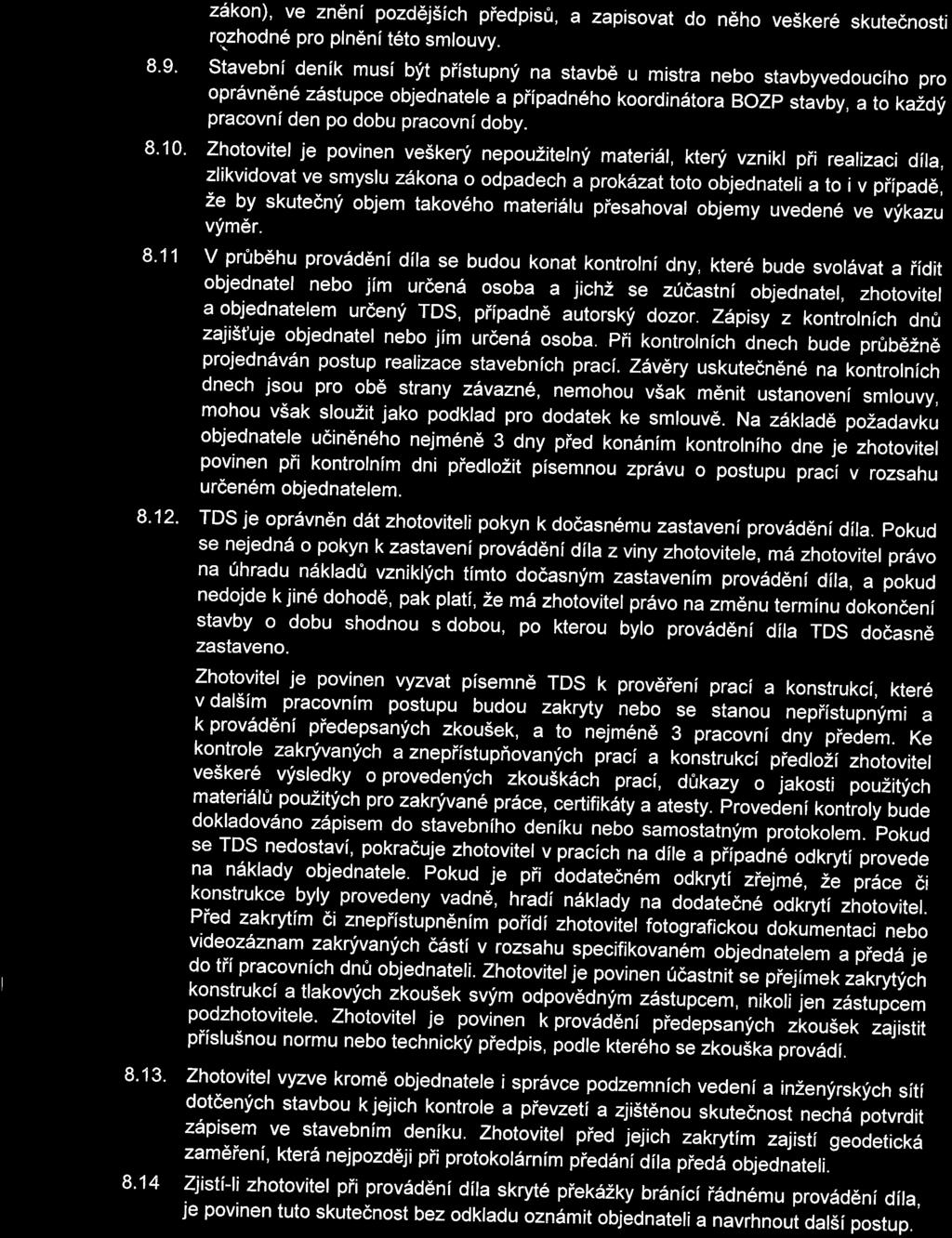 8. 9. 8. 10. 8. 11 8. 12. 8. 13. 8. 14 zákon), ve znění pozdějších předpiů, rozhodné pro pnění této mouvy.