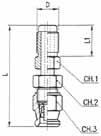 vnitřní závit s maticí RK-FAG45R-0N M10x1,25 22 55-14 12 11 RK-FAG45R-1N M10x1 22 55-14 12 11 RK-FAG45R-2N