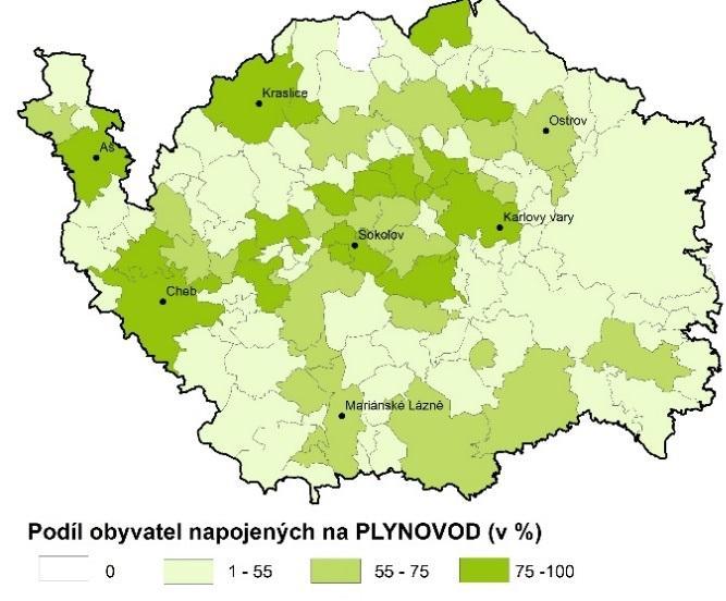 Kvalita technické infrastruktury obcí je hodnocena na základě údajů o podílu počtu obyvatel napojených na kanalizaci, vodovod a plynovod.