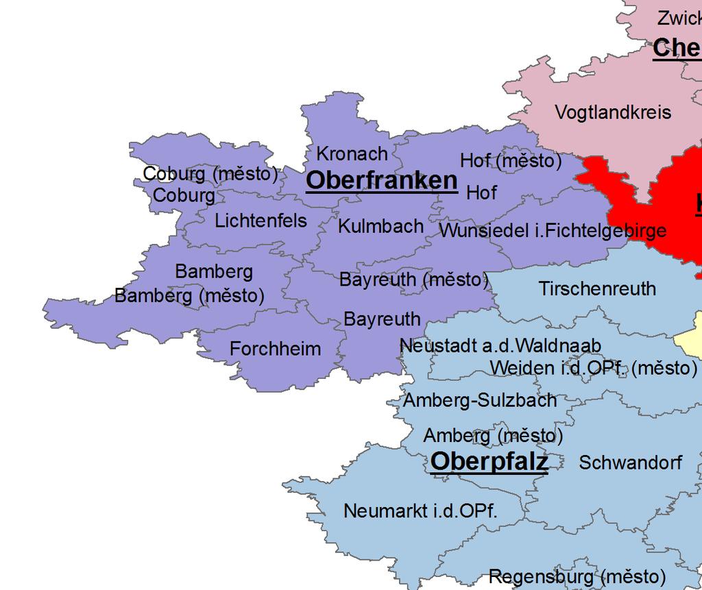 20. Porovnání Karlovarského kraje s německými regiony Poloha Karlovarského kraje na severozápadě Česka při hranicích s Německem je pro kraj velkým potenciálem.