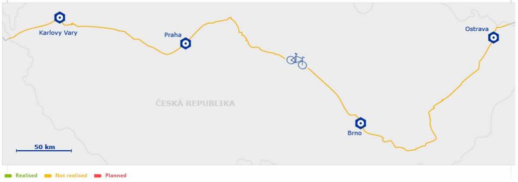 značení i pro zahraniční cykloturisty - aplikace log evropských tras do národního značení Dostatek služeb podél tras certifikovaných ubytovacích a stravovacích (Cyklisté vítáni), cykloopraven a