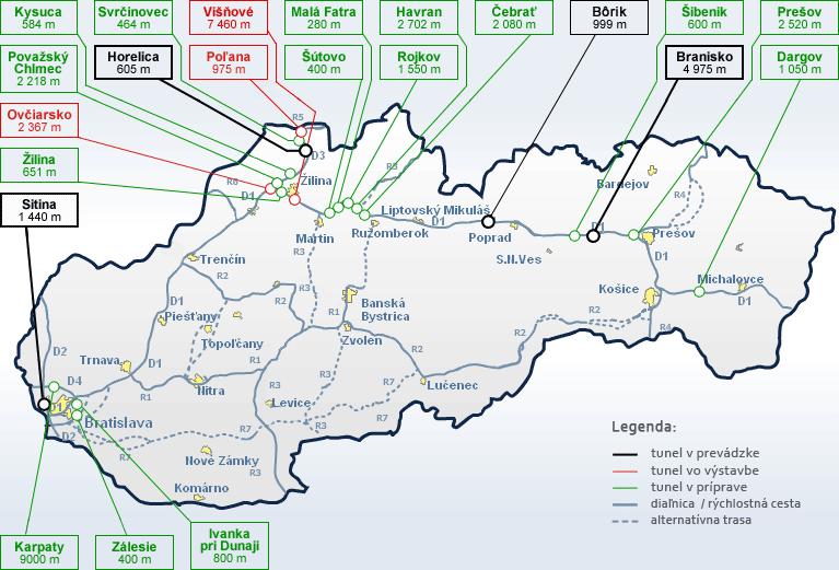 Tunel Horelica Slovensko - dálnice D3