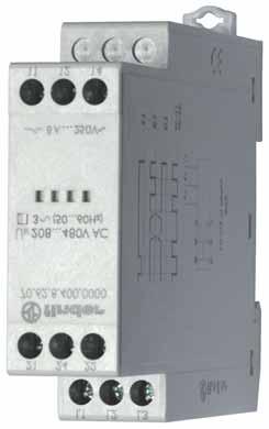 Řada 70 - Měřicí a kontrolní relé, 6-8 - 10 A Řada 70 Síťová kontrolní a měřicí relé, 1- a 3-fázová multifunkční pro kontrolní a měřicí účely: podpětí, přepětí, podpětí a přepětí oučaně, výpadek
