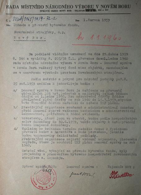 344 z dubna 1959 a směrnic ministerstva všeobecného strojírenství č.