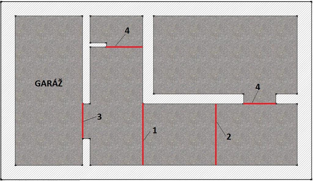 5 / 12 neprovádí do 36 m 2 v závislosti na místních podmínkách až do 50 m 2, další smršťovací spáry je nutné provést v těchto případech: při rozdílných konstrukčních výškách litého potěru CEMLIT pro