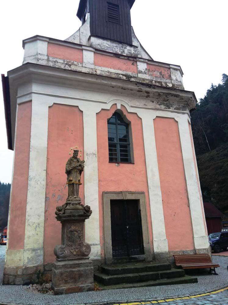 Kostel sv. Jana Nepomuckého je obce Kostel sv. Jana Nepomuckého je nejníže položený kostel v èeských zemích, který byl vystavìn údajnì na podnìt císaøe Josefa II.