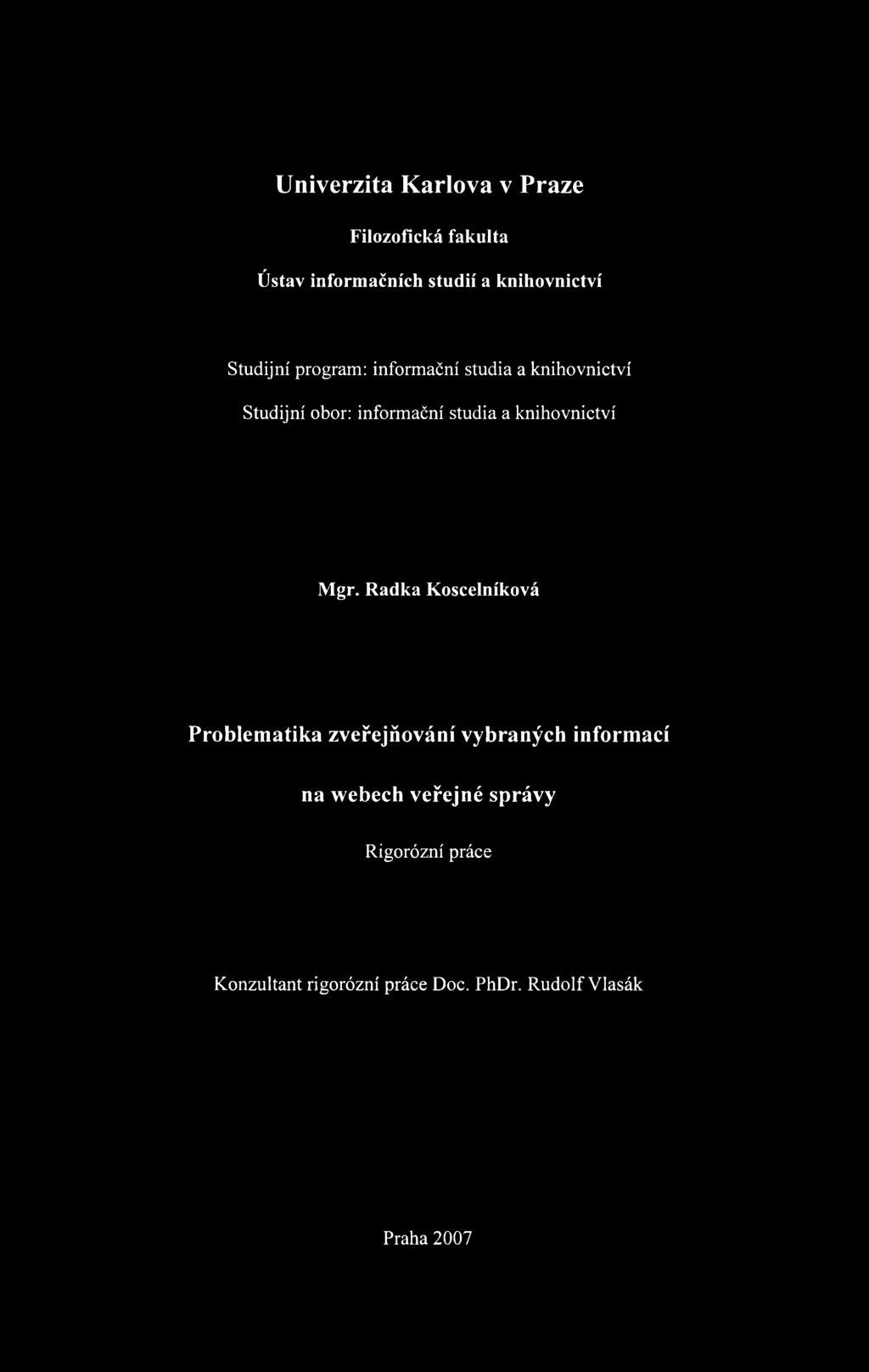 knihovnictví Mgr.