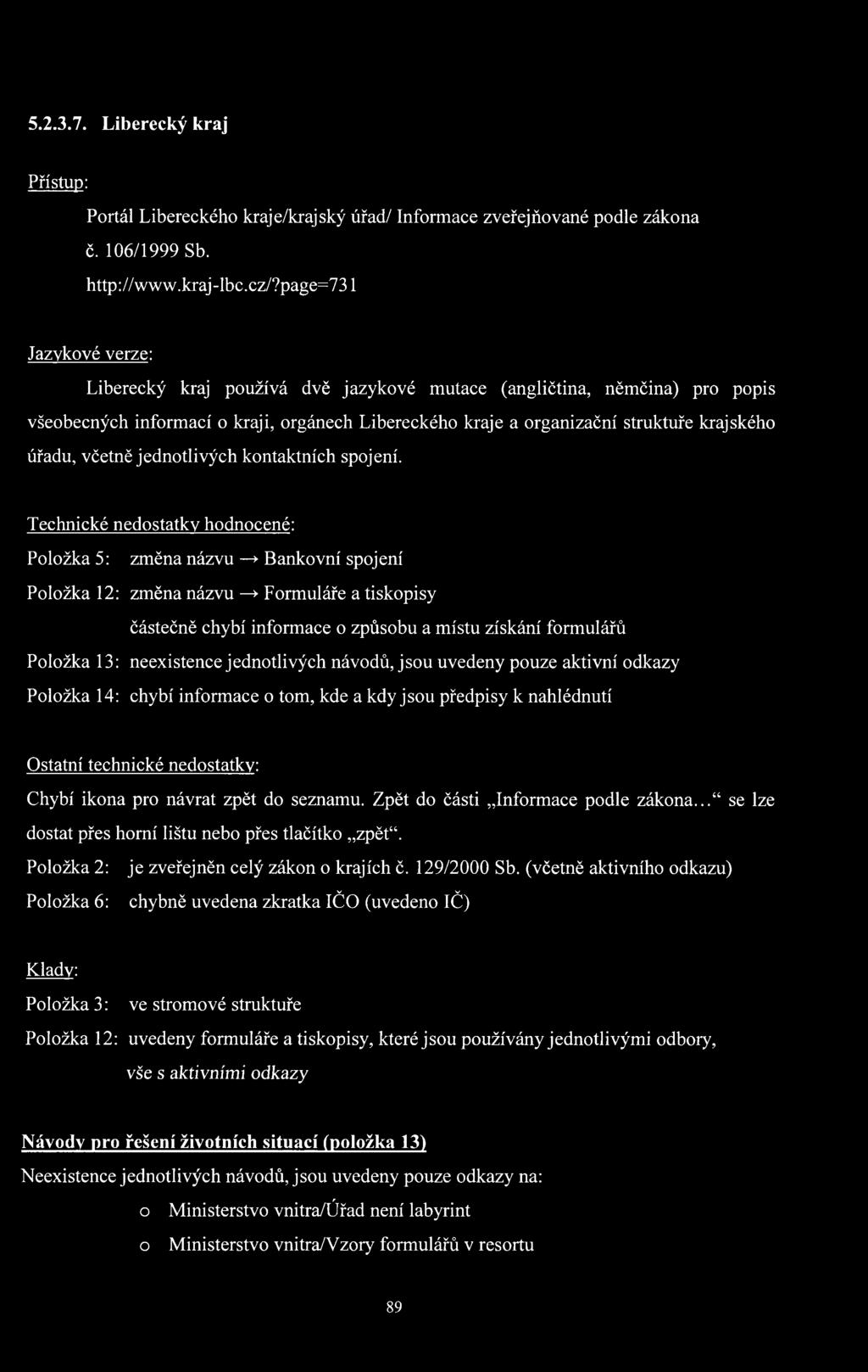 včetně jednotlivých kontaktních spojení.