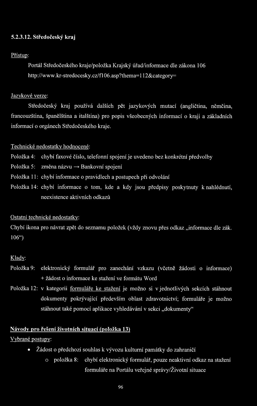 základních informací o orgánech Středočeského kraje.