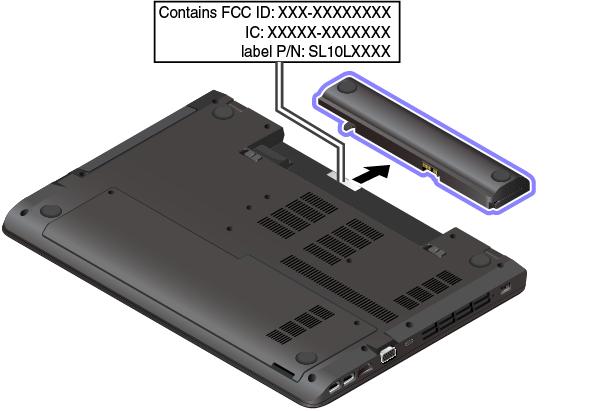 Byl-li bezdrátový modul předinstalován společností Lenovo, obsahuje štítek skutečné certifikační číslo FCC ID a IC příslušného modulu.