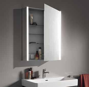 Nadčasová zrcadlová skříňka frame 25 je užitečným doplňkem koupelnového umyvadla.