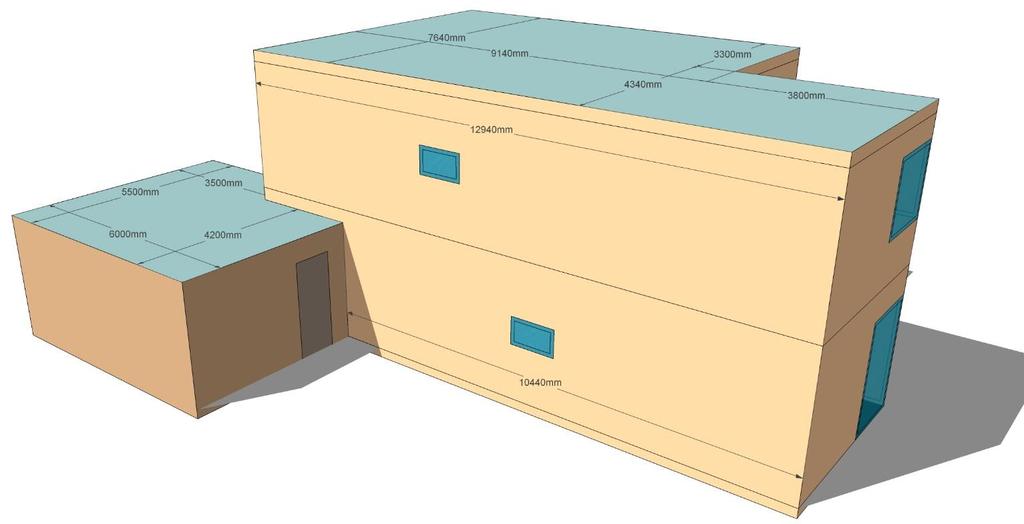 Při zpracování byl vytvořen 3D model objektu : Obr.