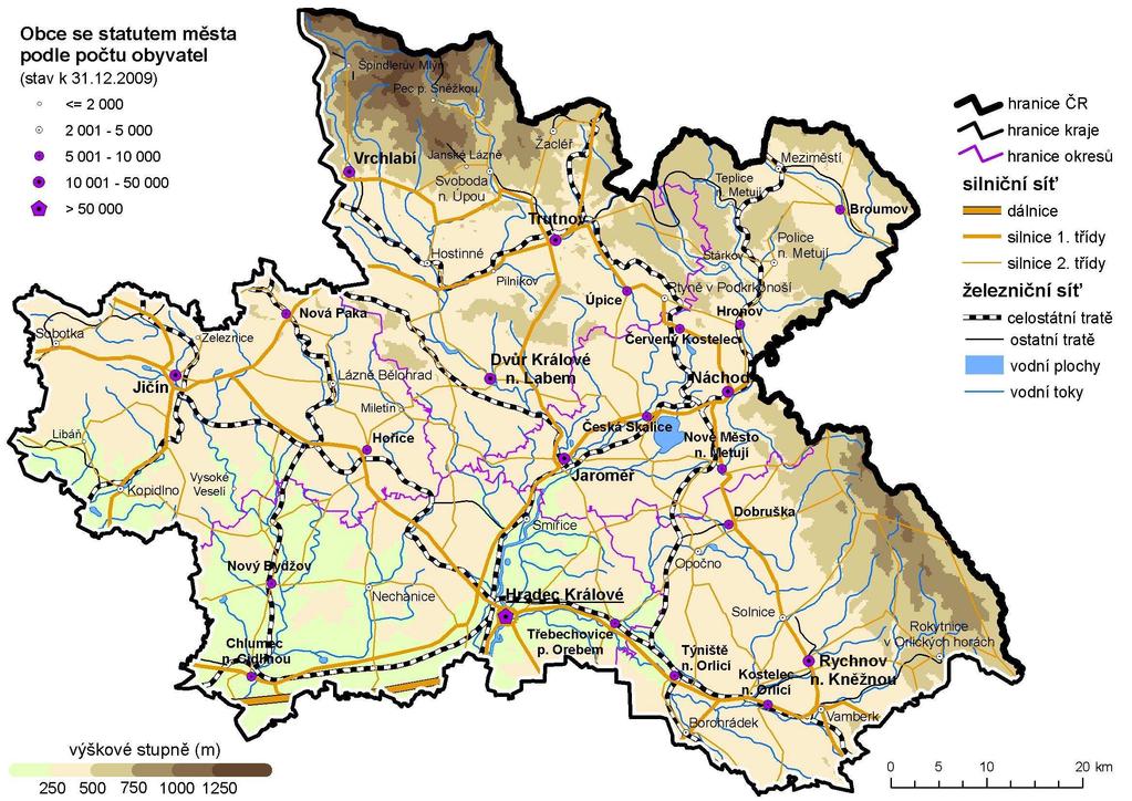 hradecký kraj Postavení hradeckého kraje v České republice v roce 2010 Měřicí jednotka hradecký kraj Podíl na ČR v % ( 1) průměr ČR) Rozloha km 2 4 759 6,0 obyvatel (k 31. 12.