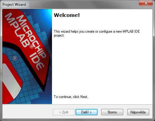 Oživení IDE MPLAB založení projektu