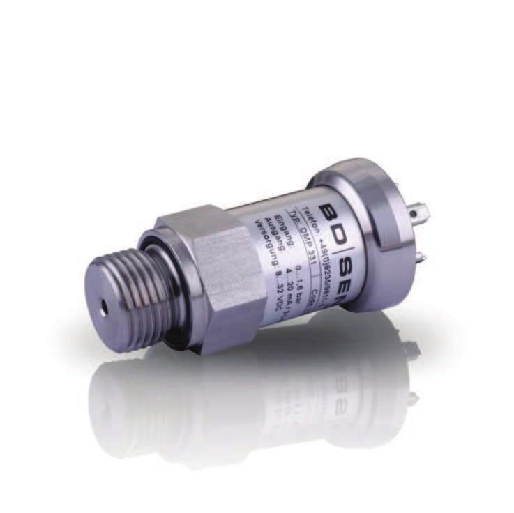 DMP Průmyslový snímač tlaku pro nízké tlaky Nerezový senzor Přesnost podle IEC 60770: standard: 0,5 % FSO varianty: 0,5 / 0, % FSO Rozsahy tlaků od 0... 00 mbar do 0... 40 bar Výstupní signály vodič: 4.