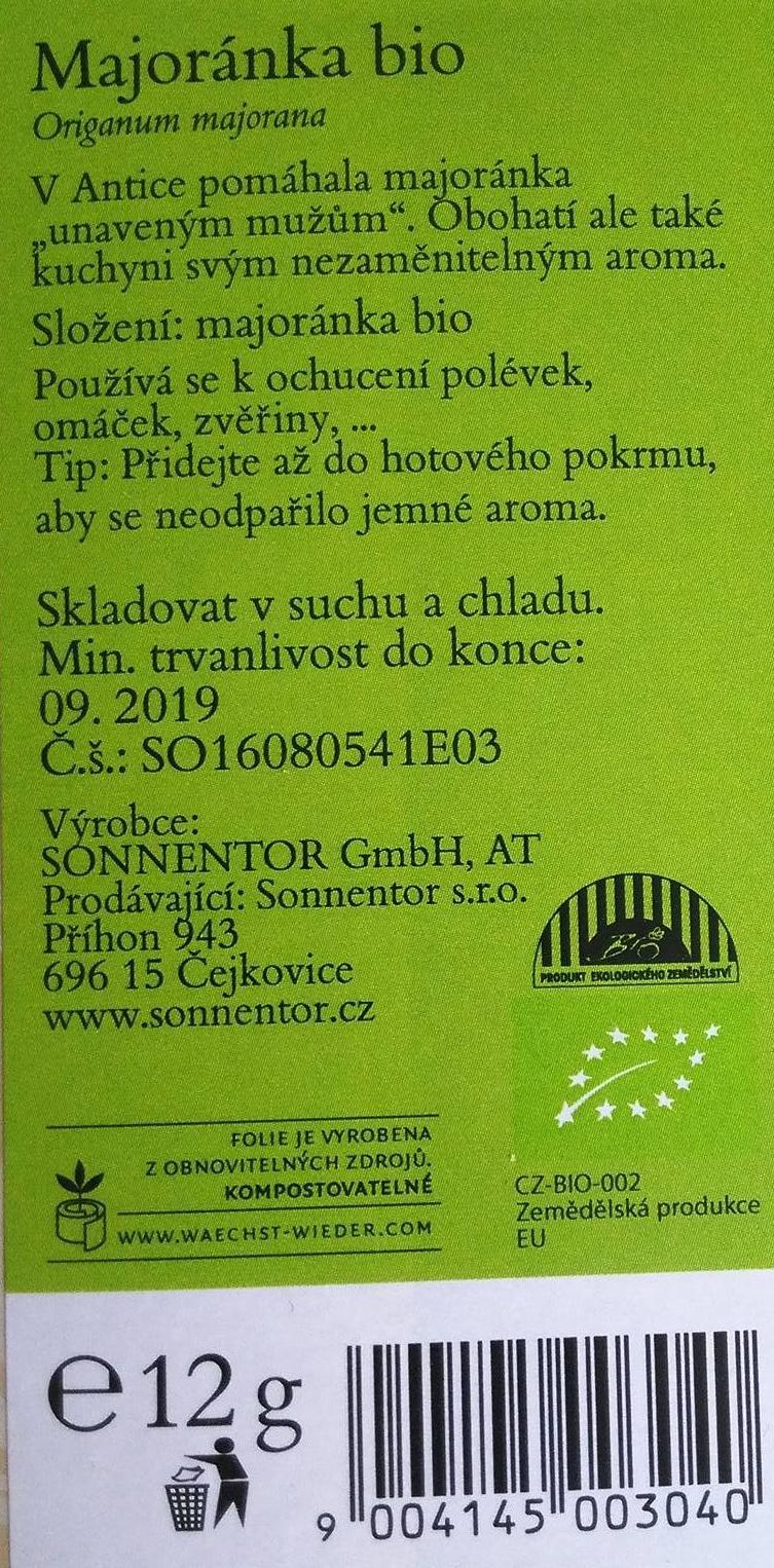 PŘÍKLAD SPRÁVNĚ OZNAČENÉHO VÝROBKU PATŘÍCÍHO MEZI KOŘENÍ Název potraviny a zároveň název koření dle