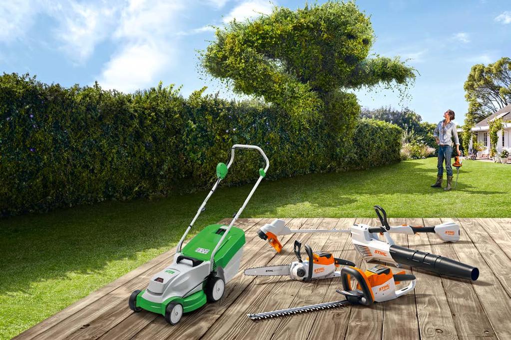 Akumulátorový program STIHL Línia Compact 1 STIHL ponúka pre prácu v záhrade akumulátorový program Línia Compact. Ide o jednotný systém nabíjačky, akumulátorov a najpoužívanejšieho záhradného náradia.