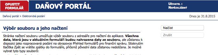 Soubor se načte a na stránce se zobrazí informace o písemnosti: Vedle informací o písemnosti najdete tlačítka, s jejichž pomocí můžete pracovat se souborem.