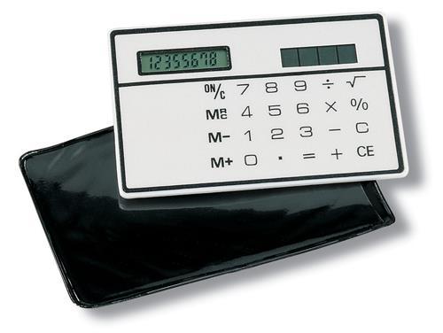300971 24,20 Kč/ks TADESI solární 8-mi místná kalkulačka ve tvaru kreditní