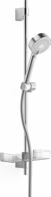# 4478 0133 Sada s nástěnnou tyčí 720 mm; ruční sprcha HANSABASICJET třípolohová, sprchová hadice 1,75 m, mýdlenka.