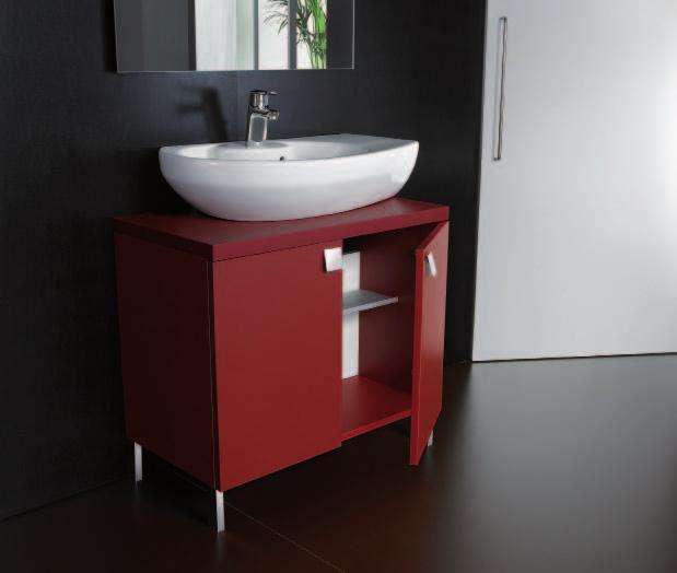senso Kúpeľňový nábytok 7856479292 Kontajner 35 cm na kolieskach, pánty iba vpravo, matná tmavo červená 7856479293