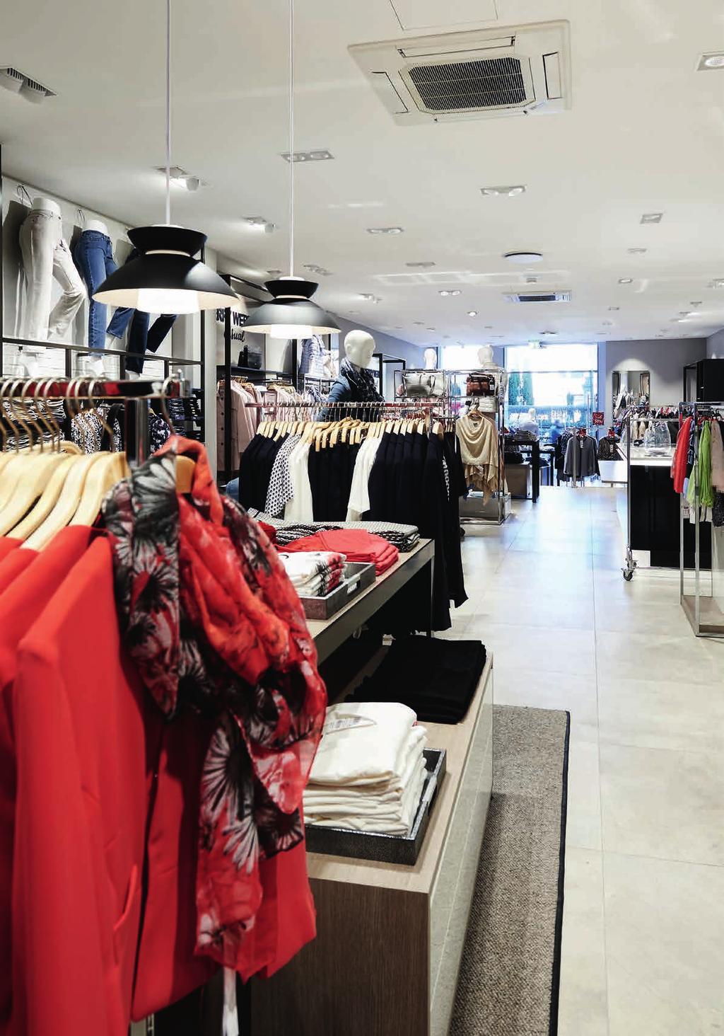 Klimatizace obchodu, která odpovídá trendu: Gerry Weber // Módní salon s energeticky účinnou klimatizací Podnik Fashion- und Lifestyle Gerry Weber International AG provozuje módní salony ve více než