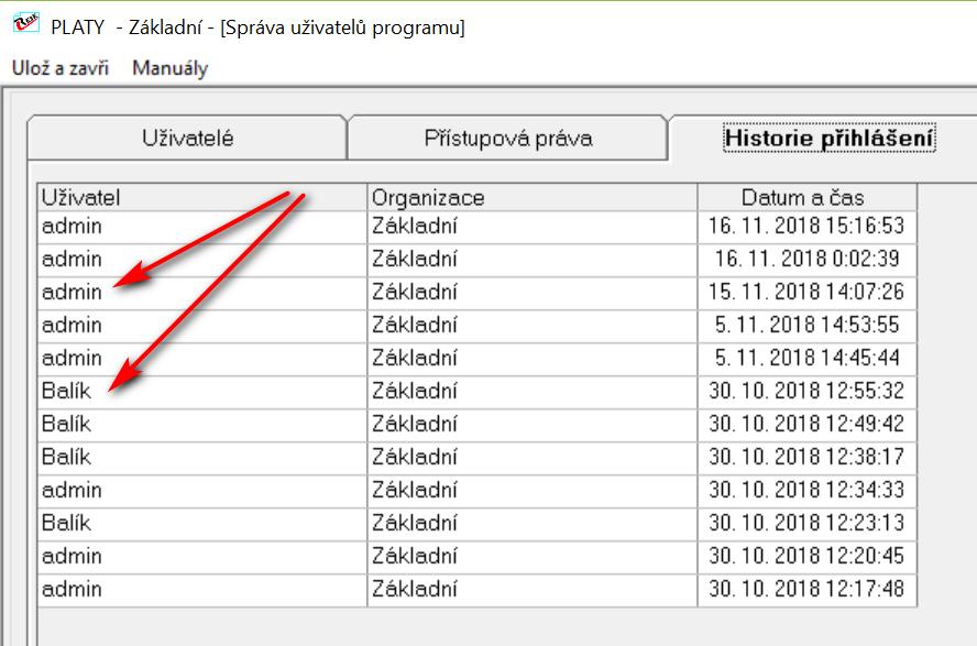 Logování přístupů uživatelů 6.8.4.