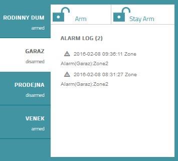 28. OVLÁDACÍ ROZHRANÍ Stavové informace se aktualizují automaticky 1x za 3 minuty (interval lze změnit v konfiguraci zařízení) 