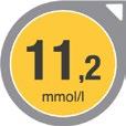 Pokud glukometr uvádí 4,4 mmol/l nebo méně, systém CGM by měl uvádět +/- 1,1 mmol/l. Pokud glukometr uvádí hodnotu 4,4 nebo více, systém CGM by měl uvádět +/- 20 %.