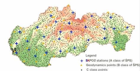 Rok 2006 Roztriedenie bodov ŠPS do tried Štátna priestorová sieť (ŠPS) reprezentant systému ETRS89