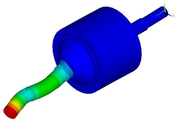 Modul pružnosti v tahu materiálu náhrady lopatek oběžného kola ventilátoru Oběžné kolo ventilátoru je vyrobené z oceli.