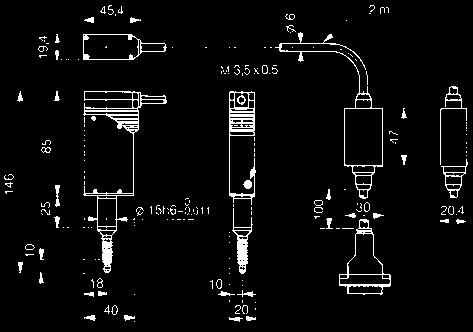 Funkce ulování Půlení zobrazené hodnoty Funkce průměru ABS / IC-souřadnice Přepínání směru čítače Přepínání / inch Lineární kompenzace chyby Chybové hlášení KH-Counter Laser Holoae LGH Laser-Holoae