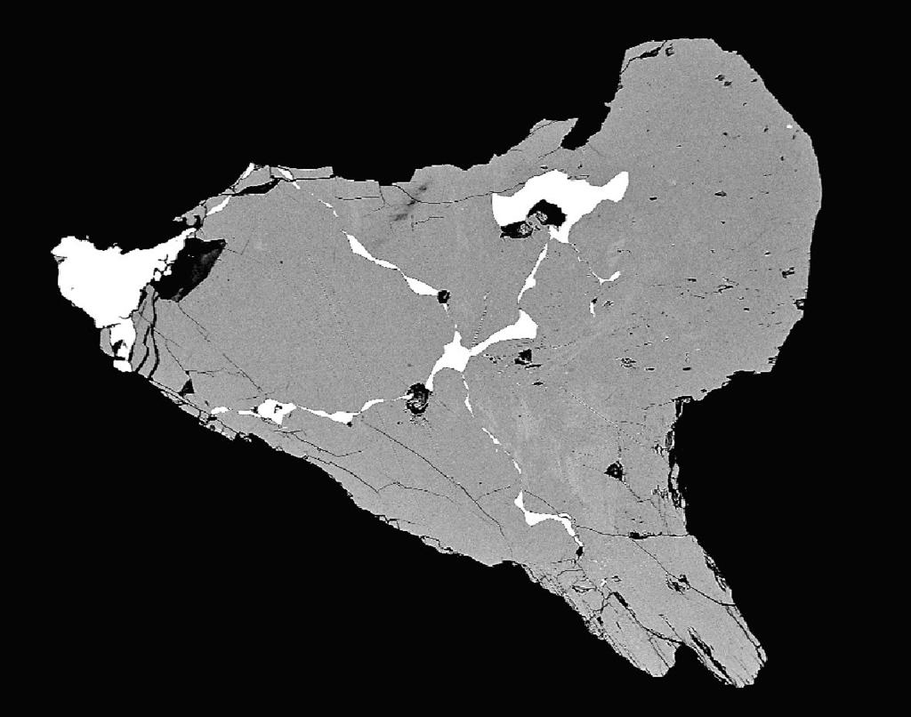 Bull. mineral.-petrolog. Odd. Nár. Muz. (Praha) 20, 2, 2012. ISSN 1211-0329 (print); 1804-6495 (online) 245 formě xenomorfních zrn bývá uzavírán v chemicky nehomogenním stříbře (okolí 8. patra) (obr.