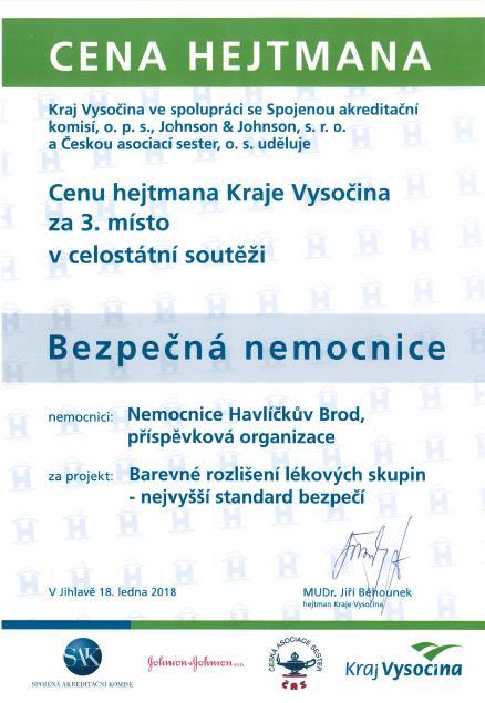 5 Kvalita z pohledu manažerky kvality Hlavním dokumentem strategie řízení kvality v Nemocnici Havlíčkův Brod (NHB) je Plán rozvoje kontinuálního zvyšování kvality (KZK).