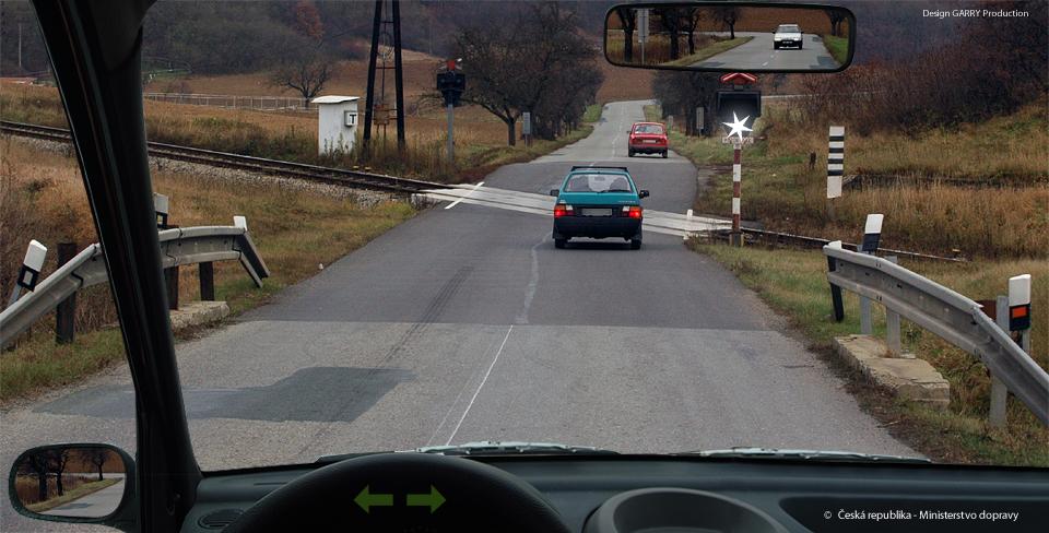 Test: 10. prosince 2018 18:00 (číslo 2) 4 z 7 14. [4 b.] Vyobrazený železniční přejezd se nachází na pozemní komunikaci mimo obec.