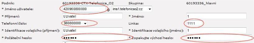 2) Vytvoření nové skupiny a uživatele - Uživatel Menu Profil > Skupina (Hledat) > Profil > Uživatelé (Přidat) Zadejte potřebné údaje a stiskněte OK. Uživatel je vytvořen.