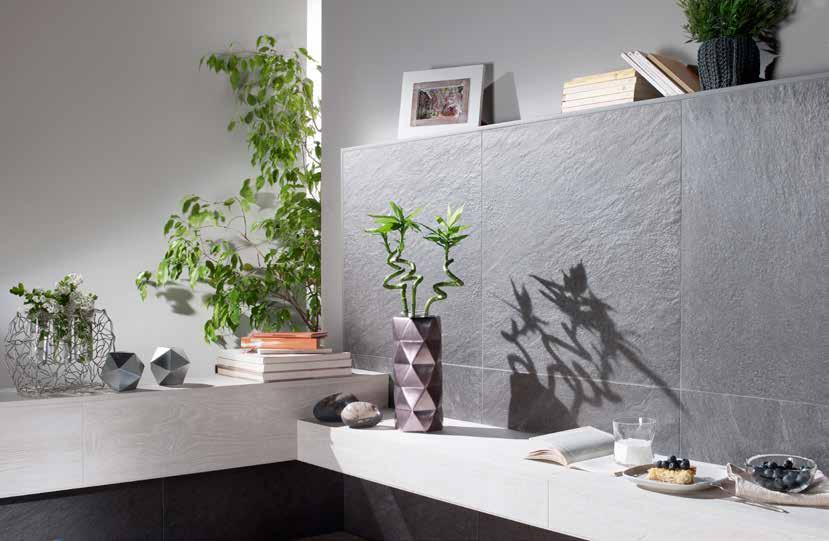 TSLA světlý antracit TSSG kamenná šedá Profily Schlüter -TRENDLINE nejen perfektně doplňují interiér, inspirovaný trendem - designem betonu.