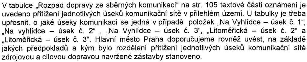 stávající zástavby. Sídlištì Prosek se realizovalo v dobì, kdy se poèítalo s nižším výhledovým stupnìm automobilizace.