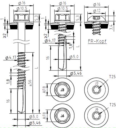 strana 26 Evropského technického posouzení Díl I: EN 10346 Díl II: S235 až S355 EN 10025-1 EN 10346 Σ(tRN2R + trn,iir) 13,0 mm trn,ii R[mm] 3,00 4,00 5,00 6,00 8,00 10,0 12,0 VRR,kR [kn] pro trn2 R