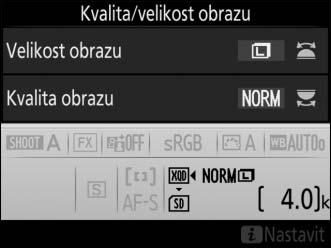 Použití příkazových voličů Nastavení na obrazovce informací lze upravit podržením jednoho z následujících tlačítek ve stisknuté poloze během otáčení příkazového voliče: T (0 88, 91) U (0 156; pro