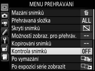 5 Vyberte položku menu. Stisknutím tlačítek 1 a 3 vyberte položku menu. 6 Zobrazte volitelné možnosti. Stisknutím tlačítka 2 zobrazte možnosti vybrané položky menu. 7 Vyberte možnost.