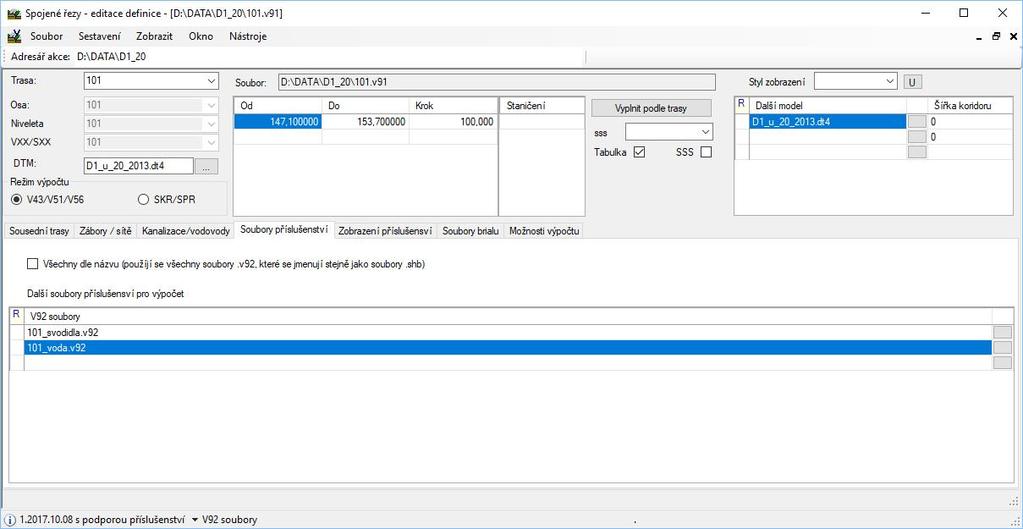 Program MCXEDIT2016 je rozšířenou verzí programu RP91 - Kreslení spojených řezů.