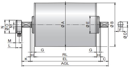 400 50 40 125 30 20 25 54 87 27 107 105 Elektrobuben je ke konstrukci přišroubován pomocí